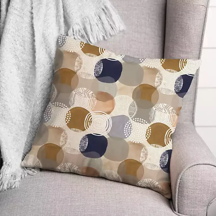 Kirklands Home Outdoor Cushions & Pillows|Abstract Circles Indoor/Outdoor Pillow Multi