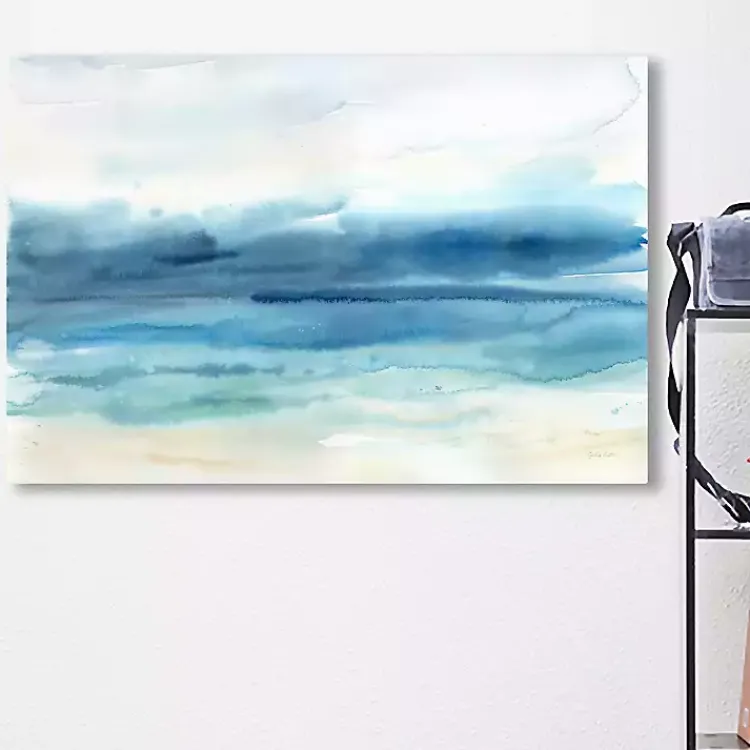 Kirklands Home Canvas Art|Abstract Indigo Seascape Giclee Canvas Art Print