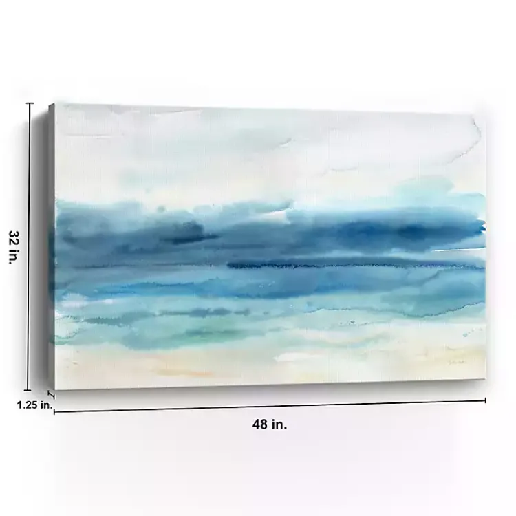 Kirklands Home Canvas Art|Abstract Indigo Seascape Giclee Canvas Art Print