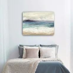 Kirklands Home Canvas Art|Abstract Seafoam Canvas Wall Art