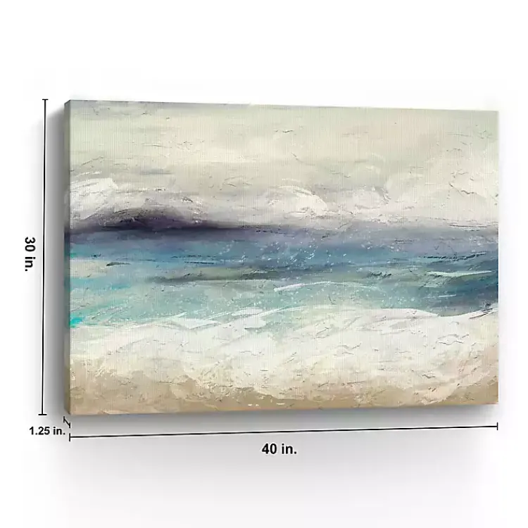 Kirklands Home Canvas Art|Abstract Seafoam Canvas Wall Art