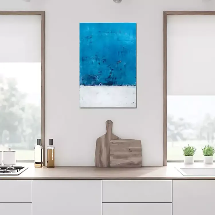 Kirklands Home Canvas Art|Abstract Snow White Canvas Art Print