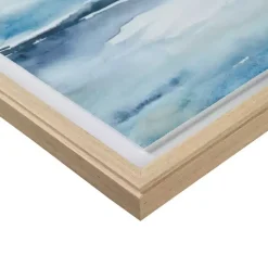 Kirklands Home Framed Art|Abstract Sparkling Sea Framed Wall Art Blue