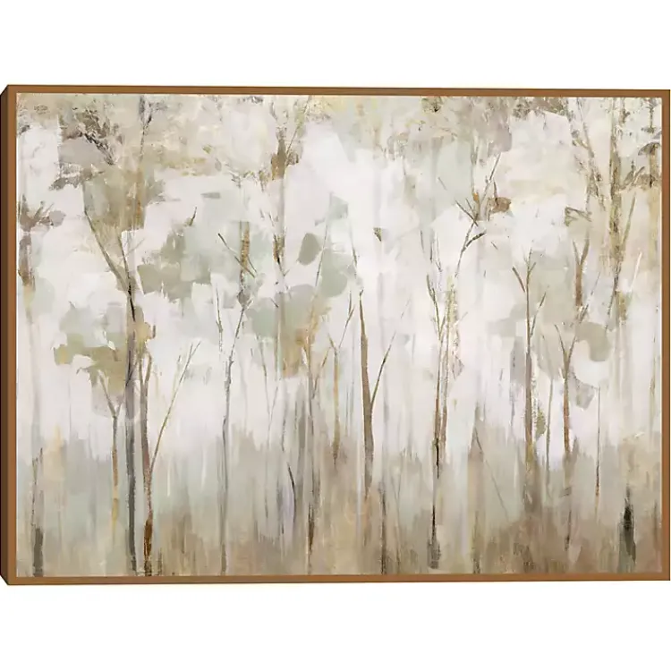Kirklands Home Canvas Art|Abstract Woodland Forest Framed Canvas Art Print
