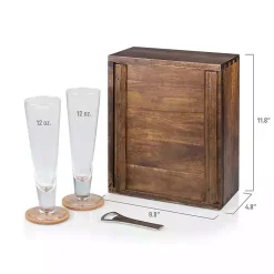 Kirklands Home Barware|Acacia New Orleans Saints Beer Glass Set