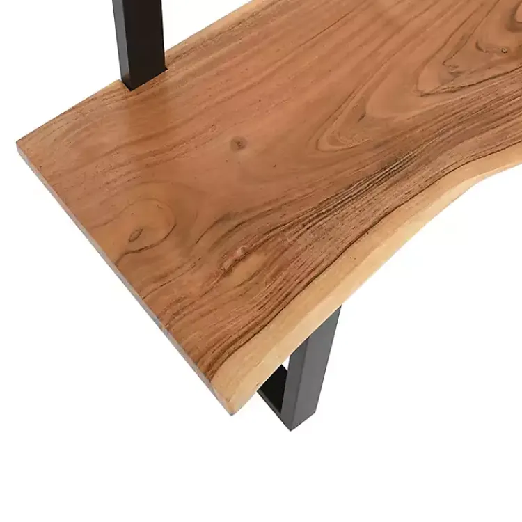 Kirklands Home Entryway Furniture|Acacia Wood Modern Storage Hooks Hall Tree