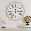 Kirklands Home Clocks|Adelyn Scalloped Edge Wood Clock