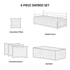 Kirklands Home Quilts|Adley Reversible Daybed 6-pc. Quilt Cover Set