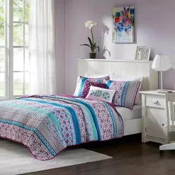 Kirklands Home Quilts|Adley Reversible Twin XL 4-pc. Quilt Set