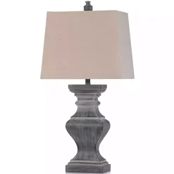 Kirklands Home Table Lamps|Aged Black Candlestick Base Table Lamp, 33 in. Tan