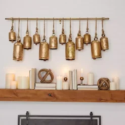 Discount Aged Round Bells Wall Plaque Decorative Accents