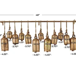 Discount Aged Round Bells Wall Plaque Decorative Accents