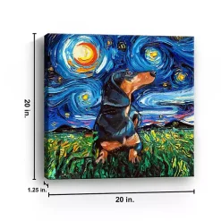 Kirklands Home Canvas Art|Aja Trier Dachshund II Starry Night Canvas Print