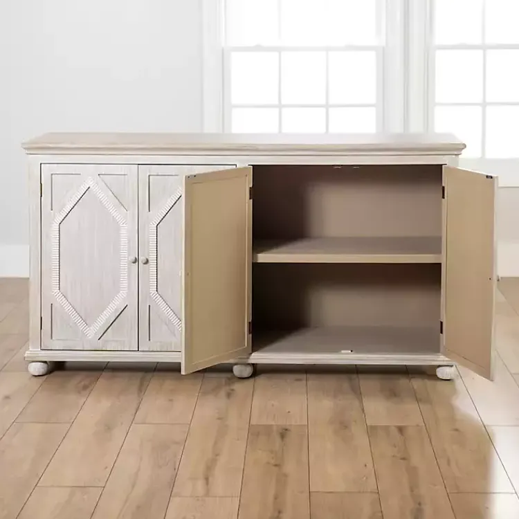 Kirklands Home Cabinets & Sideboards|Alana washed 4-Door Cabinet White
