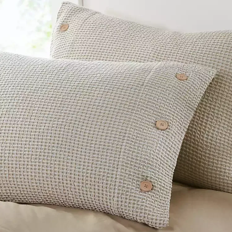 Kirklands Home Duvets|Alaya 3-pc. California King Waffle Duvet Set Ivory