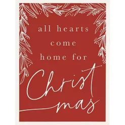 Outlet All Hearts Come Home for Christmas Wall Plaque Christmas Art & Wall Decor