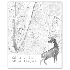Sale All is Calm Snowy Woods Canvas Art Print Christmas Art & Wall Decor