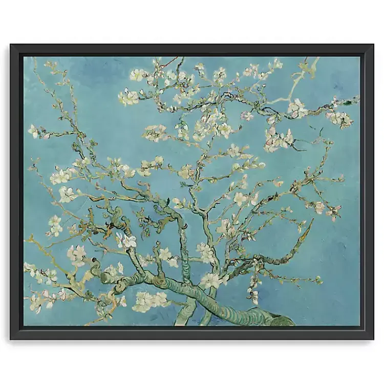 Kirklands Home Canvas Art|Almond Blossom Framed Canvas Art Print, 22x18 in. Blue