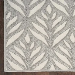 Kirklands Home Outdoor Rugs|Aloha Ash Botanical Indoor/Outdoor Area Rug, 3x5