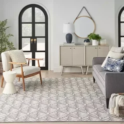 Kirklands Home Outdoor Rugs|Aloha Ash Botanical Indoor/Outdoor Area Rug, 9x12