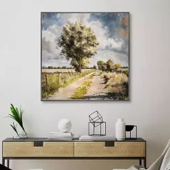 Kirklands Home Canvas Art|Along A Country Trail Framed Canvas Art Print Multi