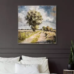 Kirklands Home Canvas Art|Along A Country Trail Framed Canvas Art Print Multi