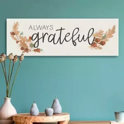 Clearance Always Grateful Canvas Art Print, 10x30 Fall