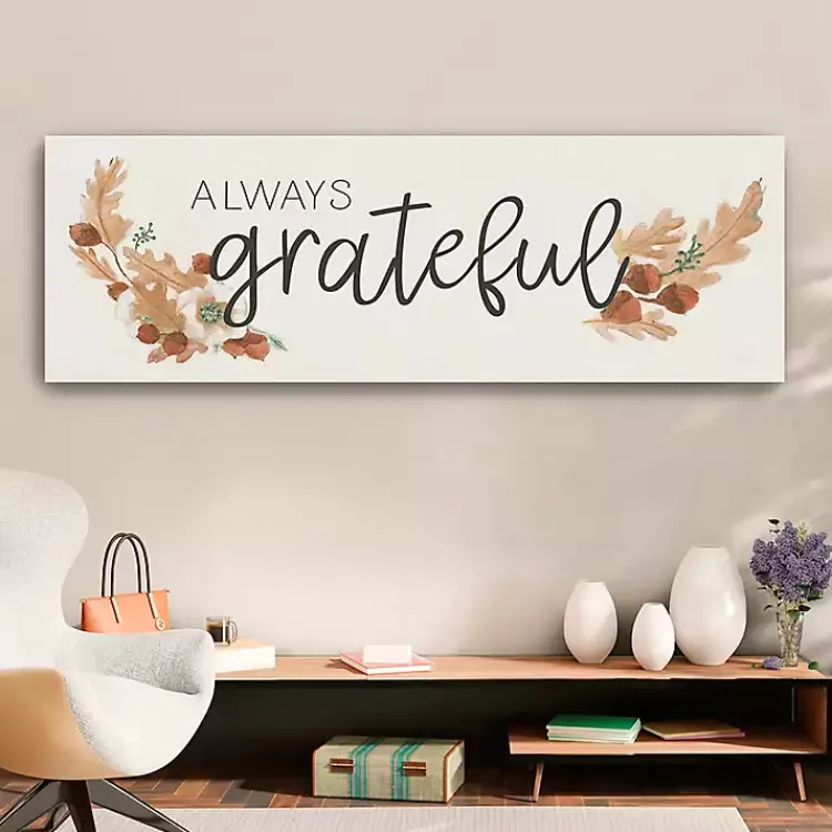 Best Always Grateful Canvas Art Print, 20x60 Fall