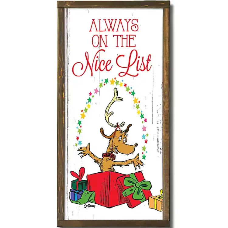 Sale Always on the Nice List Wall Plaque Christmas Art & Wall Decor