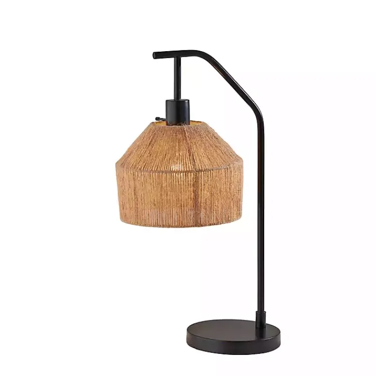 Kirklands Home Table Lamps|Amalfi Natural Rope Shade Table Lamp Blue