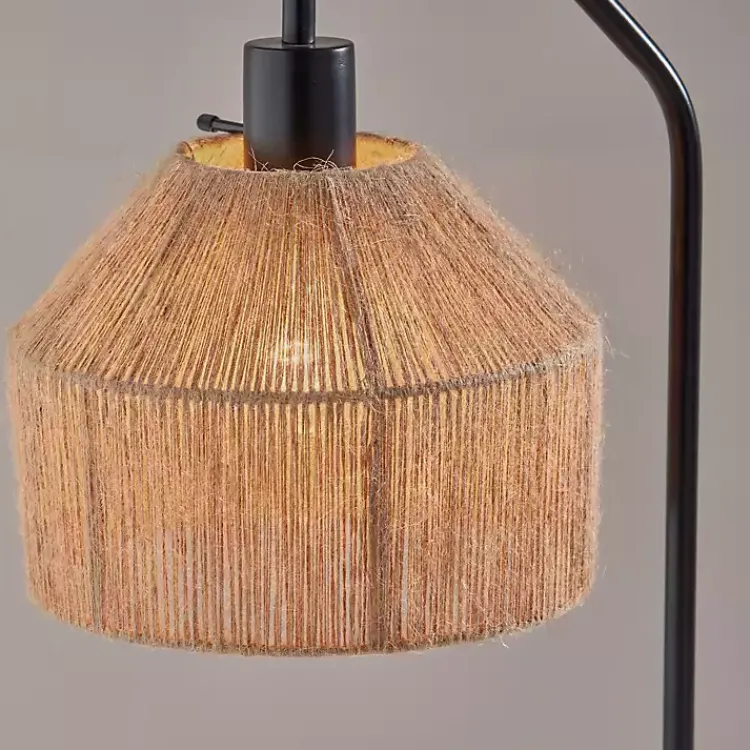 Kirklands Home Table Lamps|Amalfi Natural Rope Shade Table Lamp Blue
