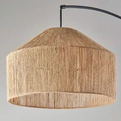 Kirklands Home Floor Lamps|Amalfi Natural Rope Shade Arch Floor Lamp Brown