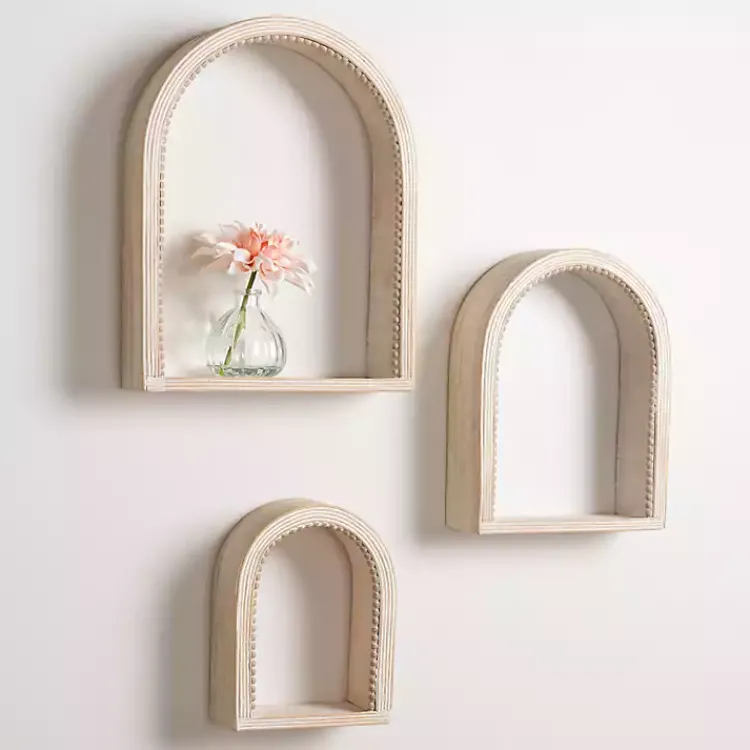 Kirklands Home Shelves|Amalie Beaded Arch Shelves, Set of 3