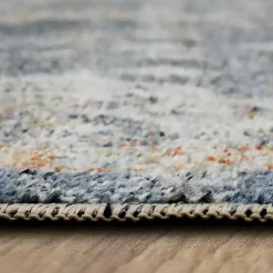 Kirklands Home Area Rugs|Amanda Anthracite Washable Area Rug, 9x6 Blue