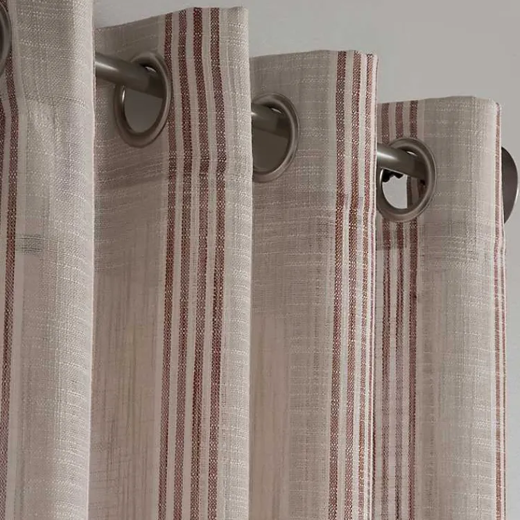 Kirklands Home Curtains & Drapes|Amber Stripe Single Curtain Panel, 84 in.