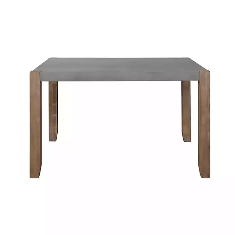 Kirklands Home Dining Tables|Amber Wood Faux Concrete Top Dining Table Brown