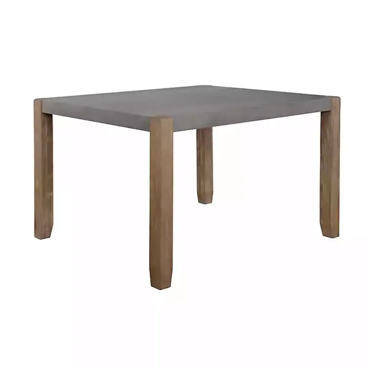 Kirklands Home Dining Tables|Amber Wood Faux Concrete Top Dining Table Brown