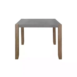 Kirklands Home Dining Tables|Amber Wood Faux Concrete Top Dining Table Brown