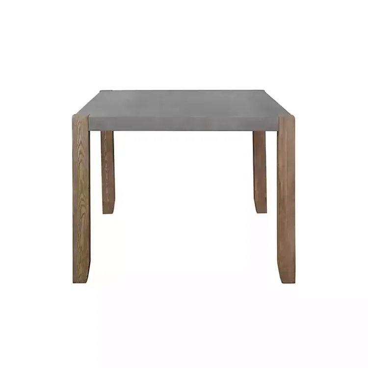 Kirklands Home Dining Tables|Amber Wood Faux Concrete Top Dining Table Brown