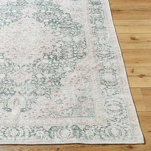 Kirklands Home Area Rugs|Amelie Green Traditional Washable Area Rug, 6x9