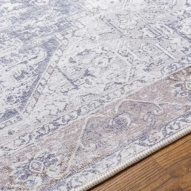 Kirklands Home Area Rugs|Amelie Navy Blue Classic Washable Area Rug, 5x7