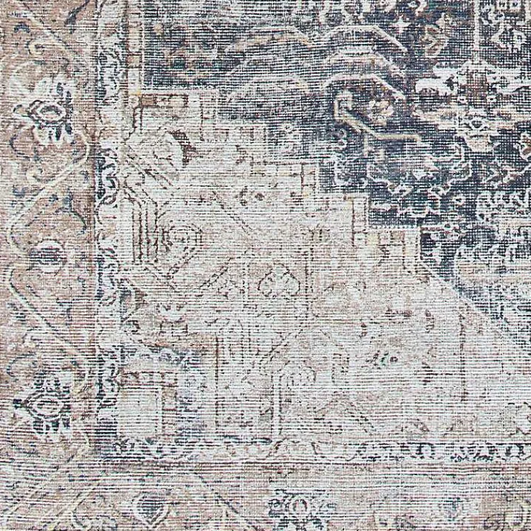 Kirklands Home Area Rugs|Amelie Navy Blue Classic Washable Area Rug, 5x7