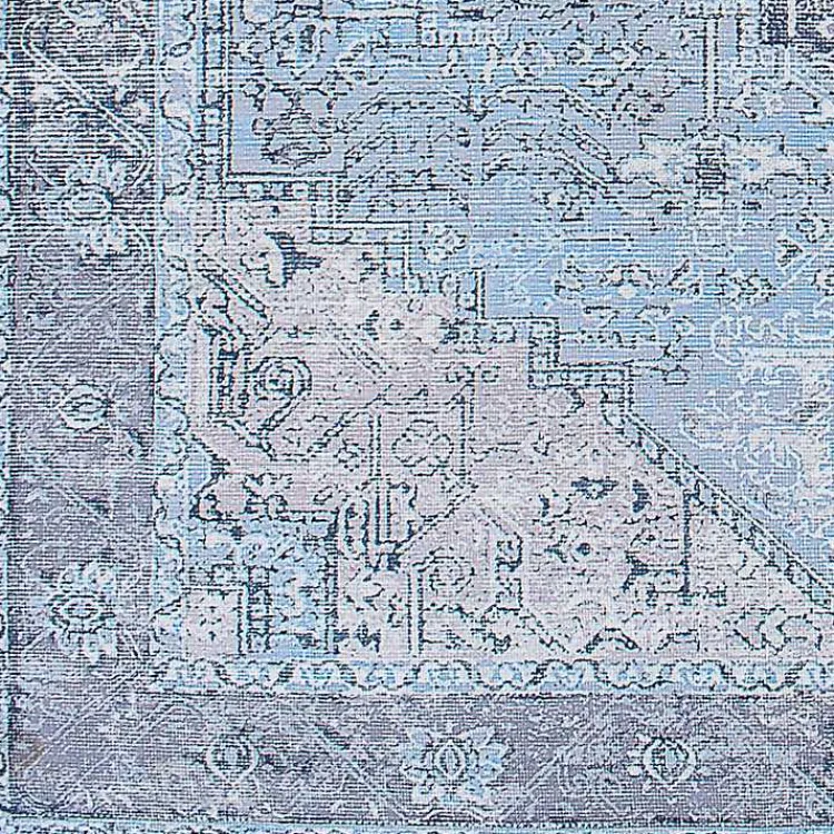 Kirklands Home Area Rugs|Amelie Silver Classic Washable Area Rug, 5x7 Blue