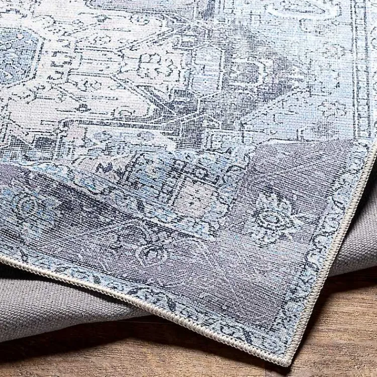 Kirklands Home Area Rugs|Amelie Silver Classic Washable Area Rug, 8x12 Blue