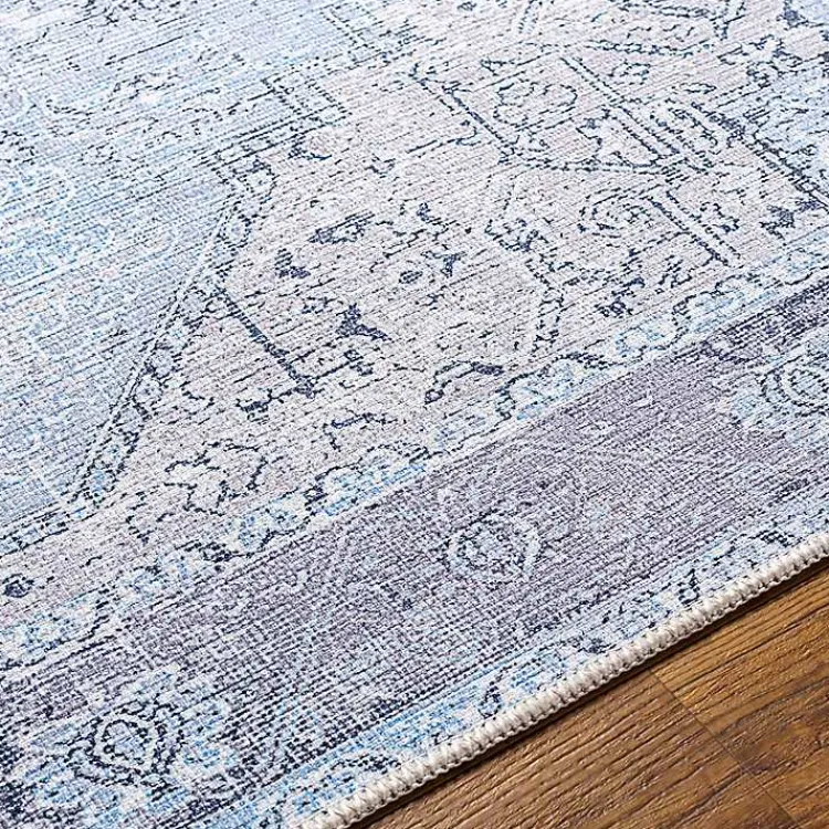 Kirklands Home Area Rugs|Amelie Silver Classic Washable Area Rug, 8x12 Blue