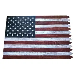 Kirklands Home Outdoor Wall Decor|American Flag Picket Edge Wall Plaque