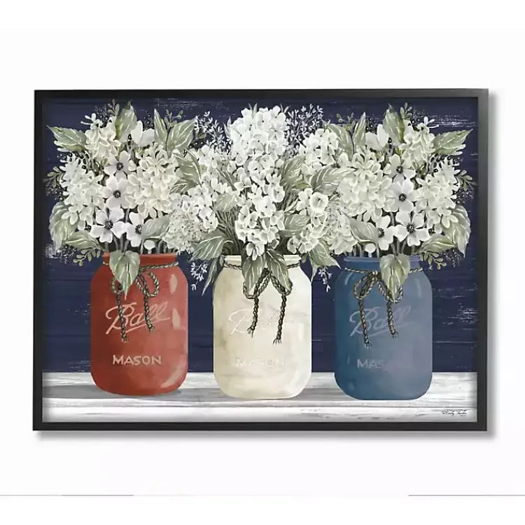 Kirklands Home Framed Art|Americana Floral Bouquets Framed Art Print Black