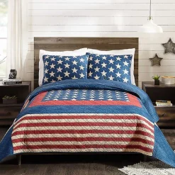 Kirklands Home Quilts|Americana Patch 3-pc. Full/Queen Quilt Set
