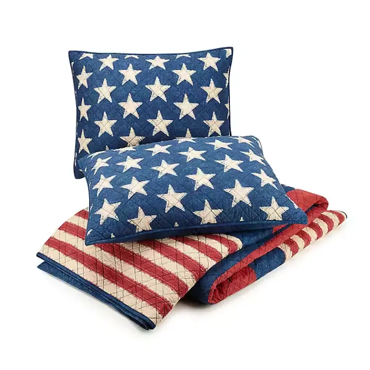 Kirklands Home Quilts|Americana Patch 3-pc. King Quilt Set