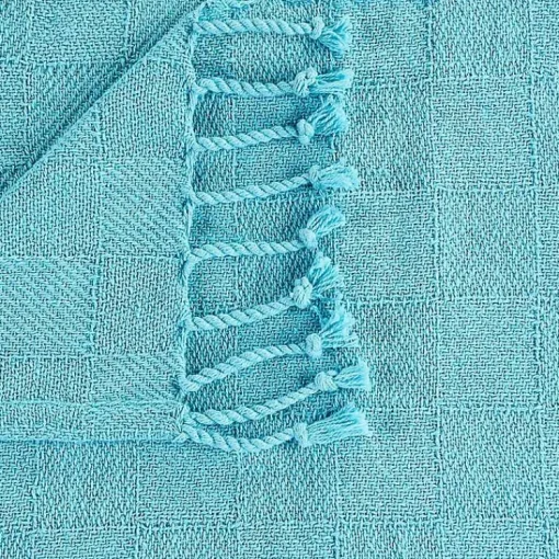 Angel Checkered Weave Fringe Throw Blankets & Throws